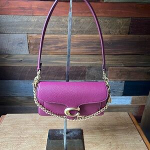 Coach Tabby 20 in pink color Leather with Gold Chain and brass hardware.